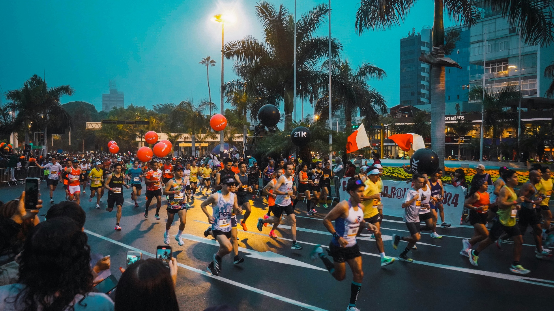 Largada da meia maratona